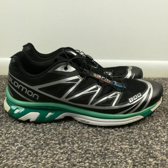 Salomon XT-6 Advanced S/LAB Black White Mint Leaf Teal Green sz 11.5 413170